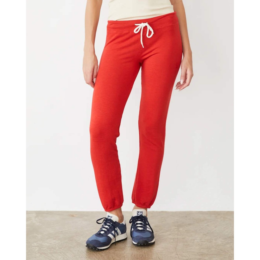 Monrow $146 Women's Supersoft Relaxed‎ Casual Vintage Sweatpants in Flare Red M